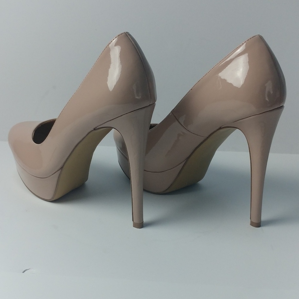 Women's Nude Platfom High Heels Shoes Size 9.5 - Picture 2 of 6